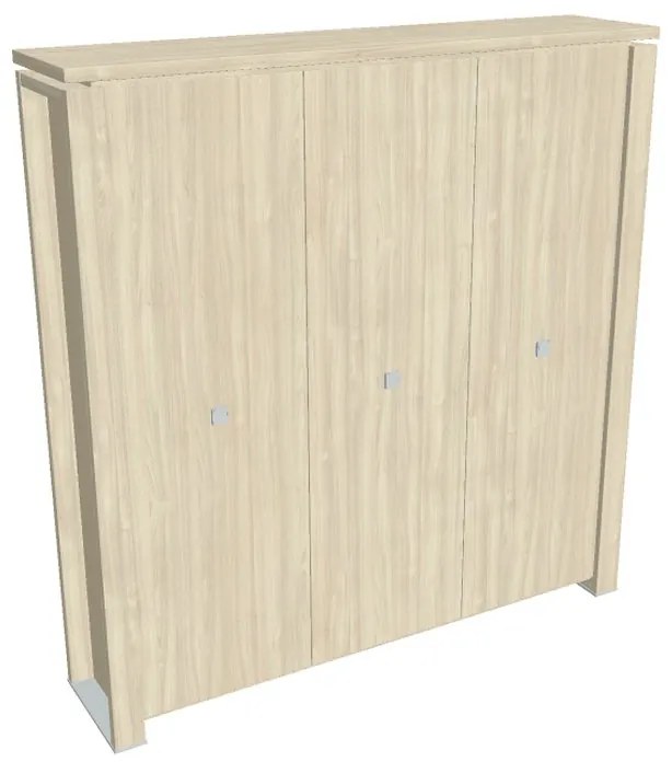 Verno+ S magas gardrób 200 x 46 x 210 cm, akác / vanília