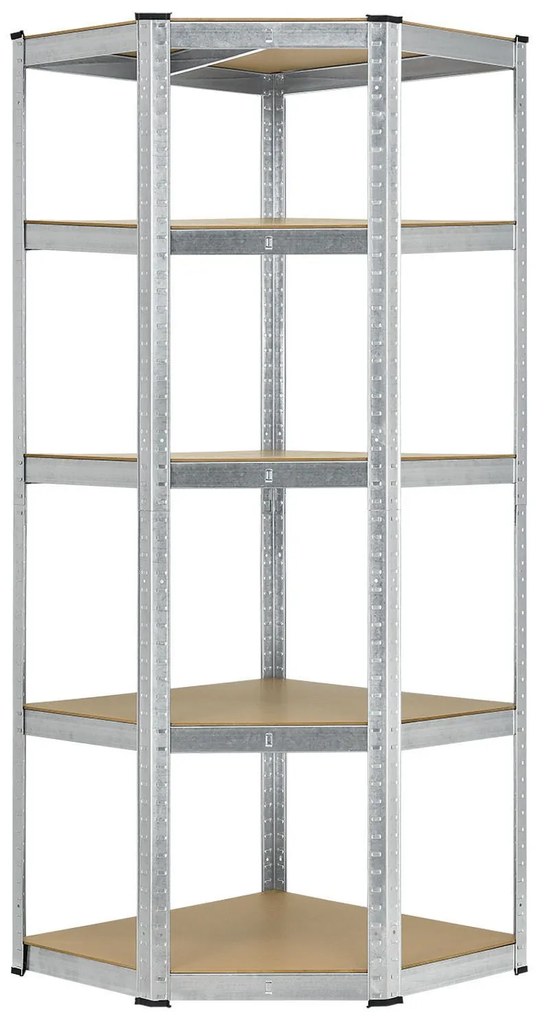 Juskys Sarok polc Basic 180x70x40 cm - ezüst