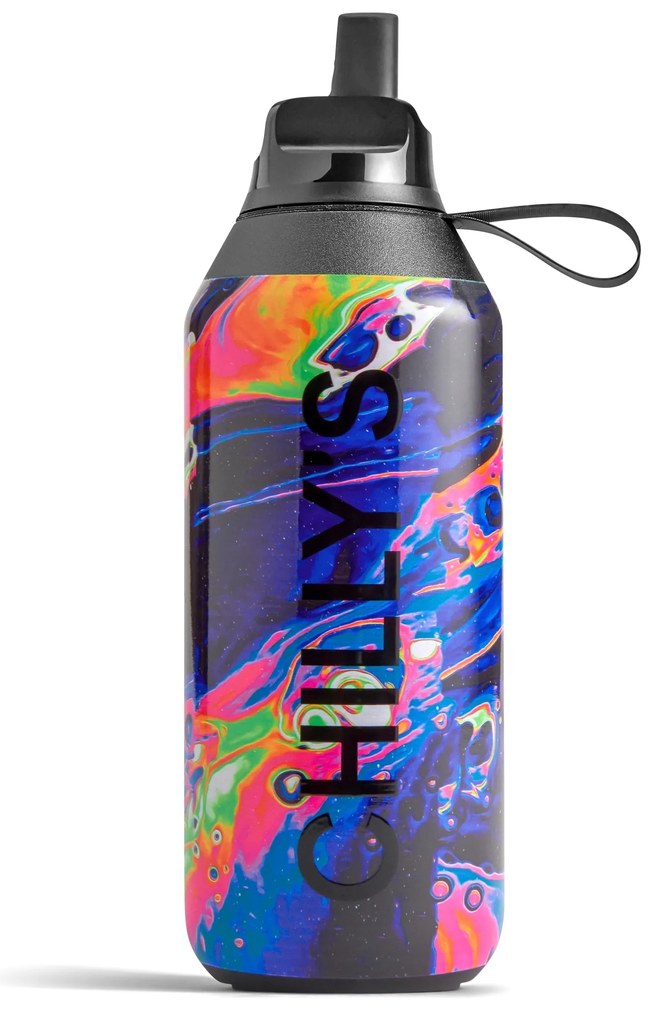 Termoszpalack Chilly's Bottles – Dreamscape, Neon Galaxy 500 ml, Series 2 Flip Edition