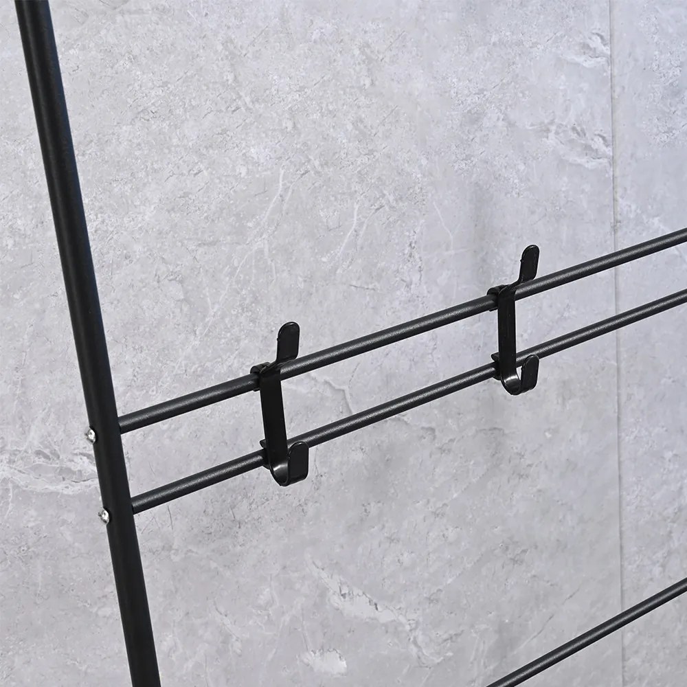 Előszobafal ruhaállvány LRA-02 fekete