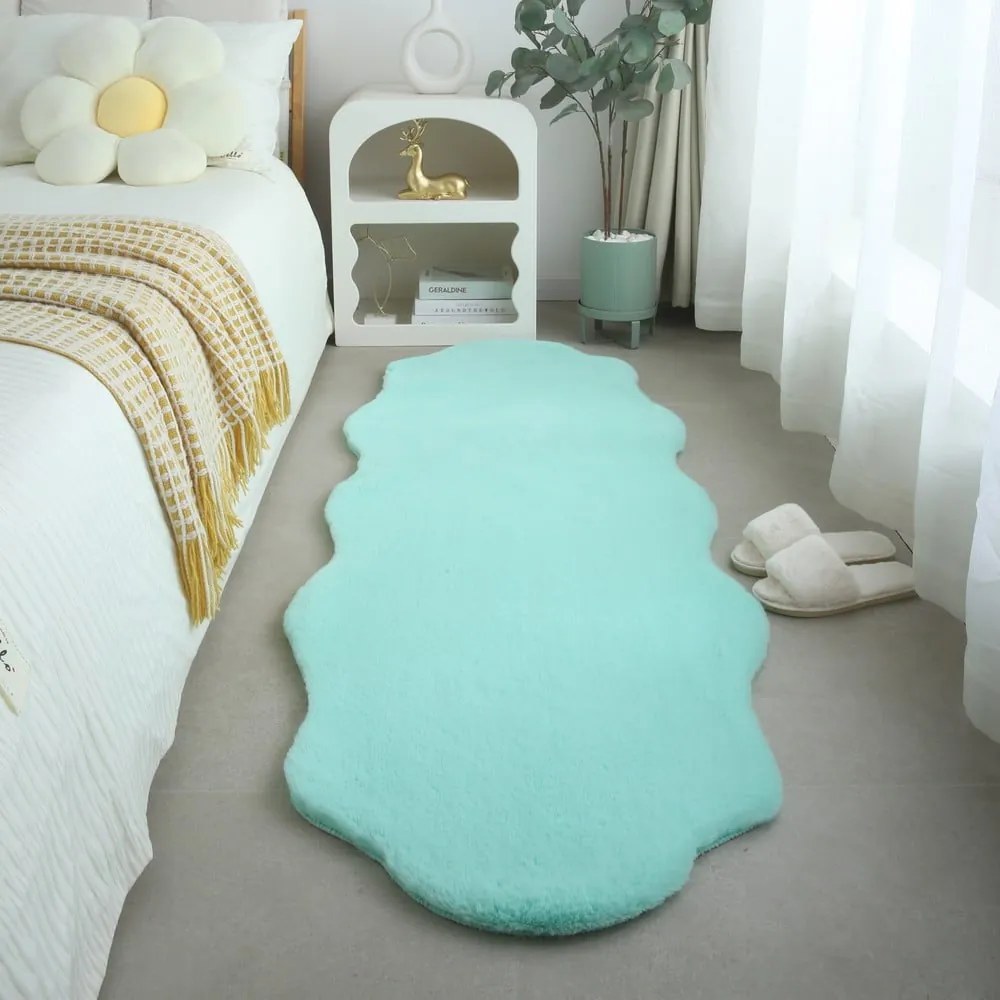 Mentazöld szintetikus szőrme szőnyeg 60x180 cm Caty – Ayyildiz Carpets