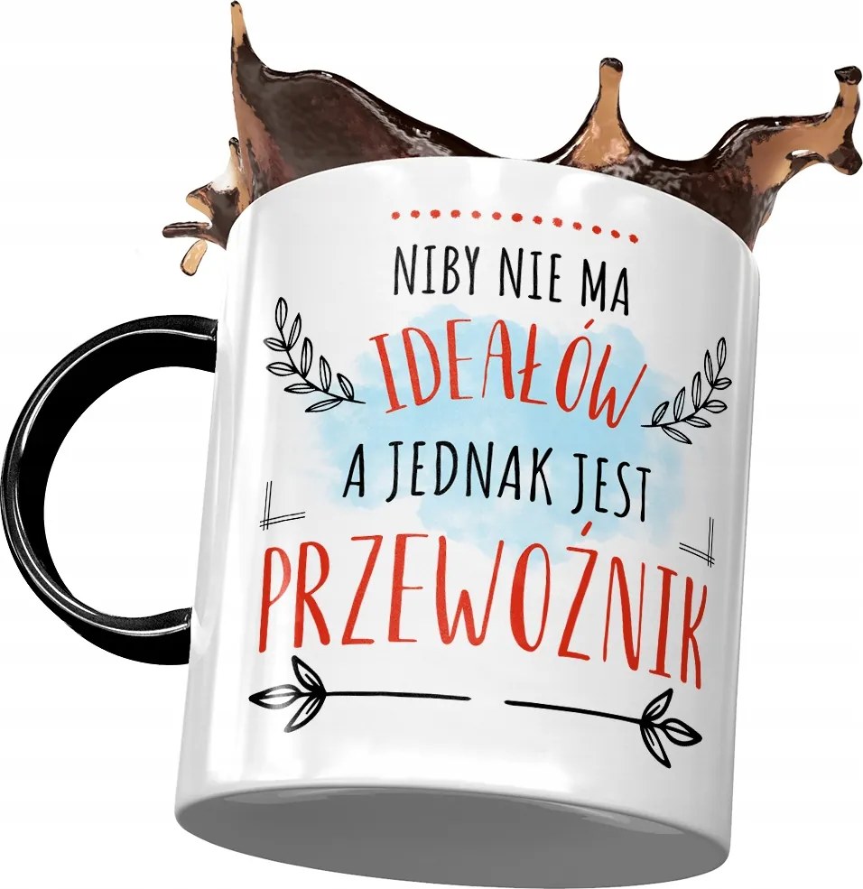 Fekete Bögre A Fuvarozónak Nincs Ideál Nyomtatott Fotóval