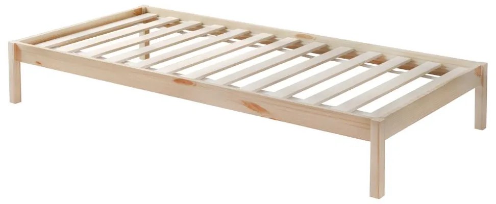 Gyerek emeletes ágy s prístelkou 90 cm Virtuoso (természetes) (ágyráccsal) (tárolóhellyel). 1116554