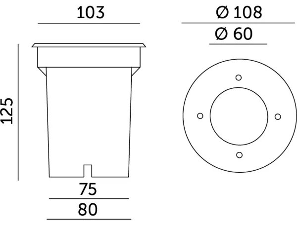Kültéri beépíthető lámpa ENTRADA2 1xGU10/50W/230V IP65