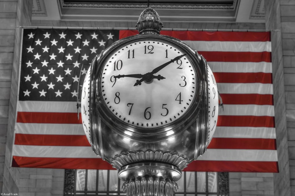 Poszter 30x20cm Emblematikus óra a Grand Central Terminal főcsarnokában, A