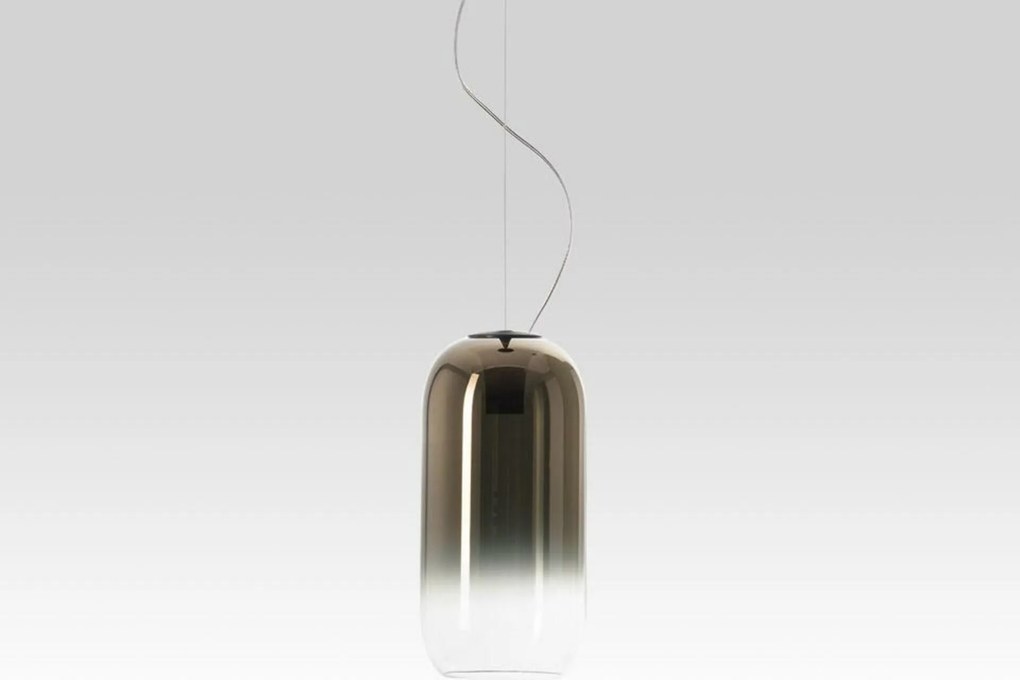 Artemide Gople Mini függeszték 1406060A bronz, kézzel fúvott üveg