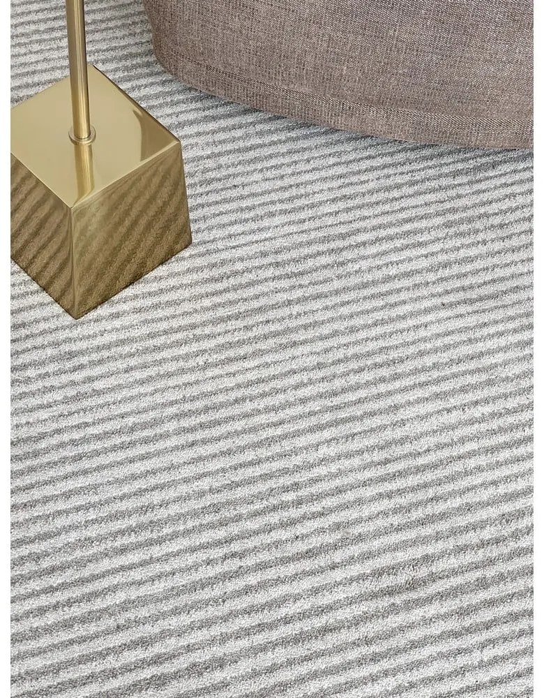 Krémszínű gyapjú szőnyeg 160x240 cm Calisia M Ribs – Agnella