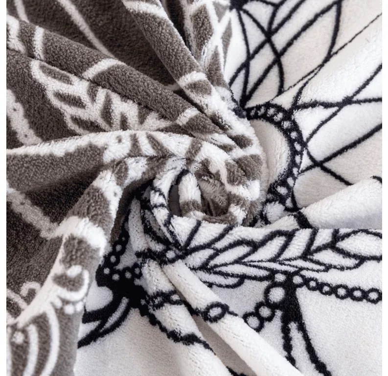 Mikroplüss ágyneműhuzat TIRSO szürke-fehér Ágyneműhuzat mérete: 70 x 90 cm | 140 x 200 cm