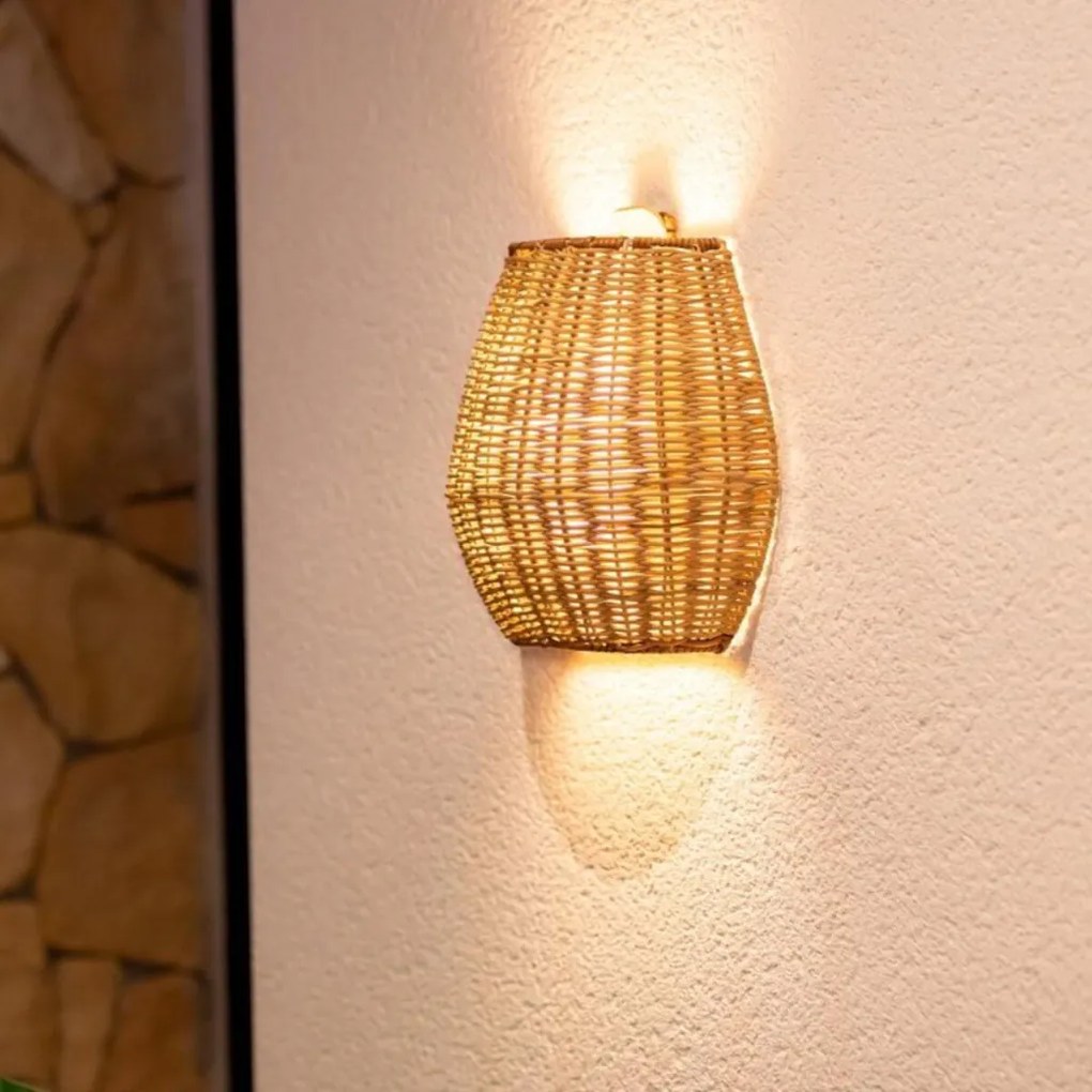 KING HOME LUMSAO025XXWLNW SAONA Klasszikus Kültéri Fali Lámpa Világos Fa AA IP54