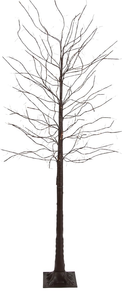 Karácsonyi állólámpa barna fa 180 cm LED-del, időzítővel IP44 - Ki