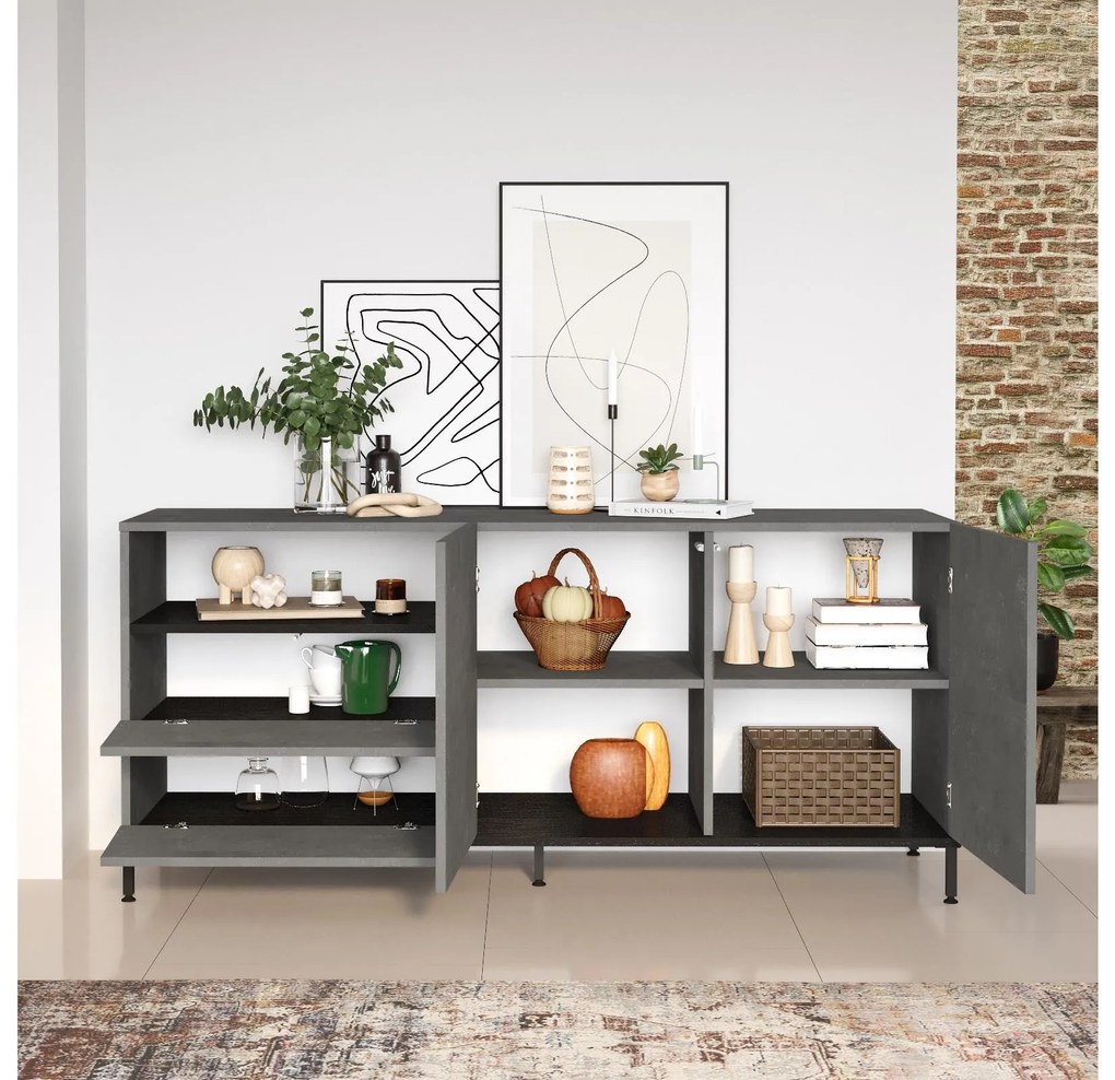 Konzolsztal Levoretta 32 (szürke + fekete). 1106470