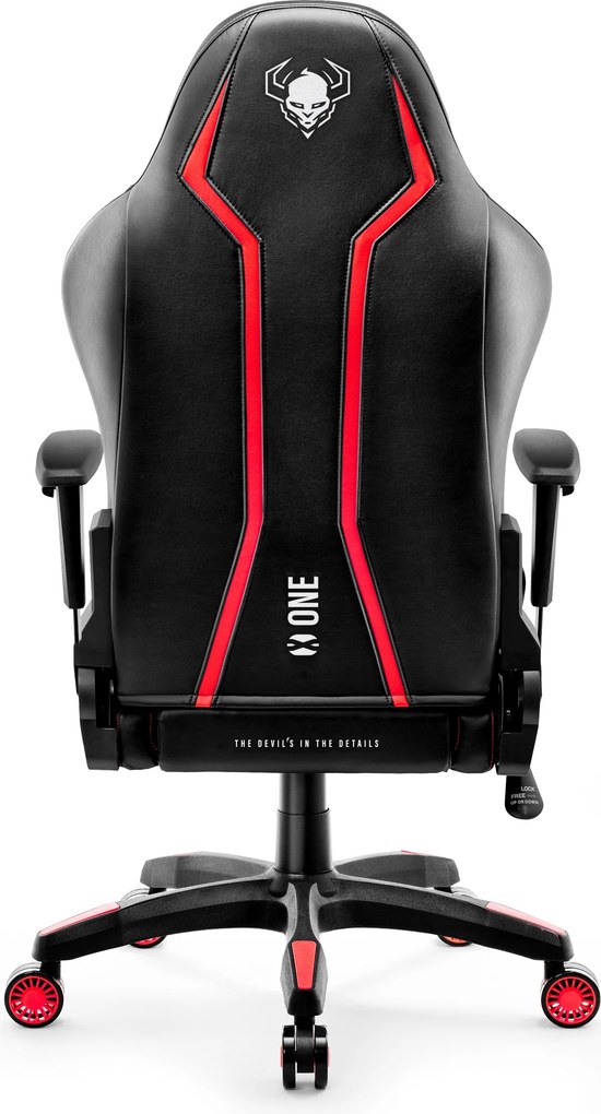 Gamer szék műbőr Normal Size, fekete-piros: Diablo X-One 2.0
