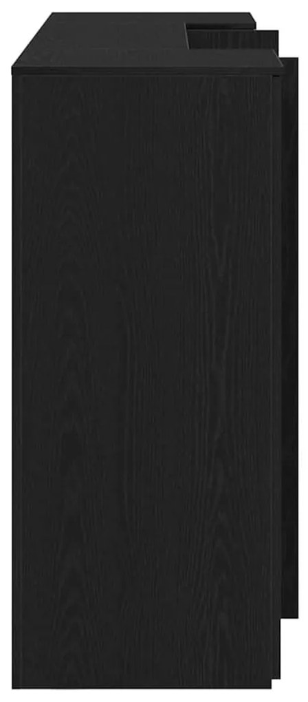vidaXL recepciós pult fekete tölgyszínű 200x50x103,5 cm szerelt fa