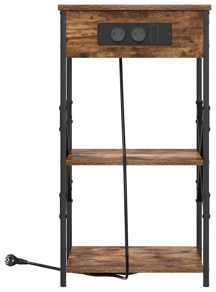 Éjjeli Szekrények 2 pcs Füstölt tölgy 41 x 31 x 76 cm Faanyag