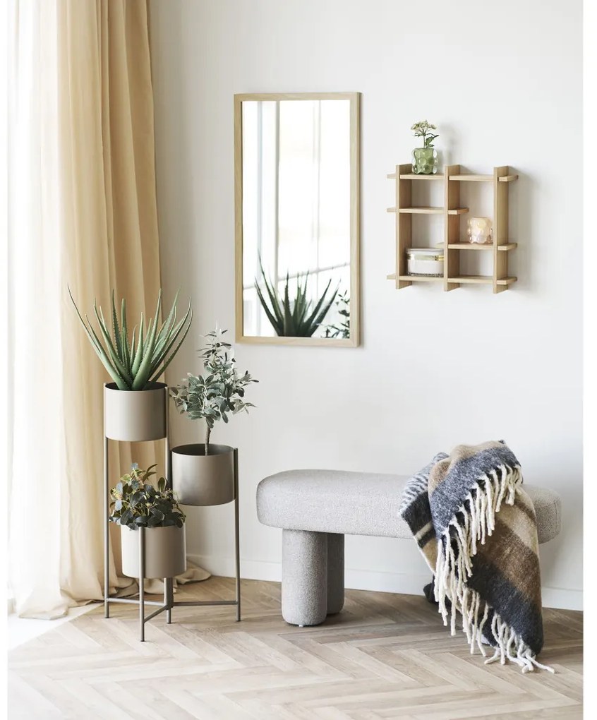 Scottsdale fali tükör fa kerettel, natúr, 45x75 cm