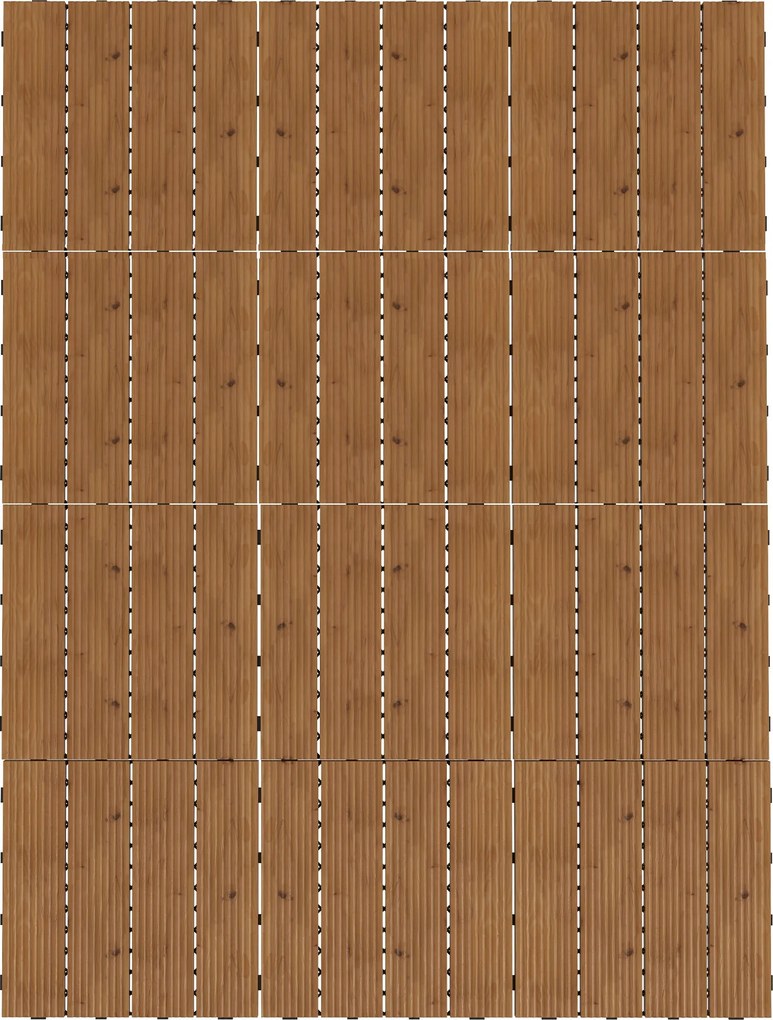 Outsunny Teraszburkoló Csempék - Küszöbök - 12 db-os készlet, max. terület 1,08 m² - egymásba illeszthető, nagyon egyszerű telepítés, méret: 30 x 30 c
