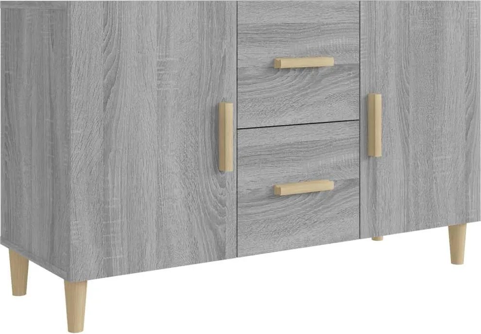 vidaXL szürke sonoma színű szerelt fa tálalószekrény 100 x 36 x 60 cm