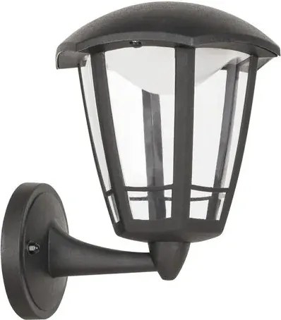 Rabalux utolsó darab! kültéri led fali lámpa 8w 500lm 3000k fekete sorrento