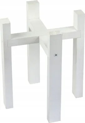 Fa virágtartó állvány fehér L Virágágyás 25 cm
