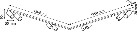 Brilagi - SELE LONG spotlámpa 8xGU10/30W/230V bézs