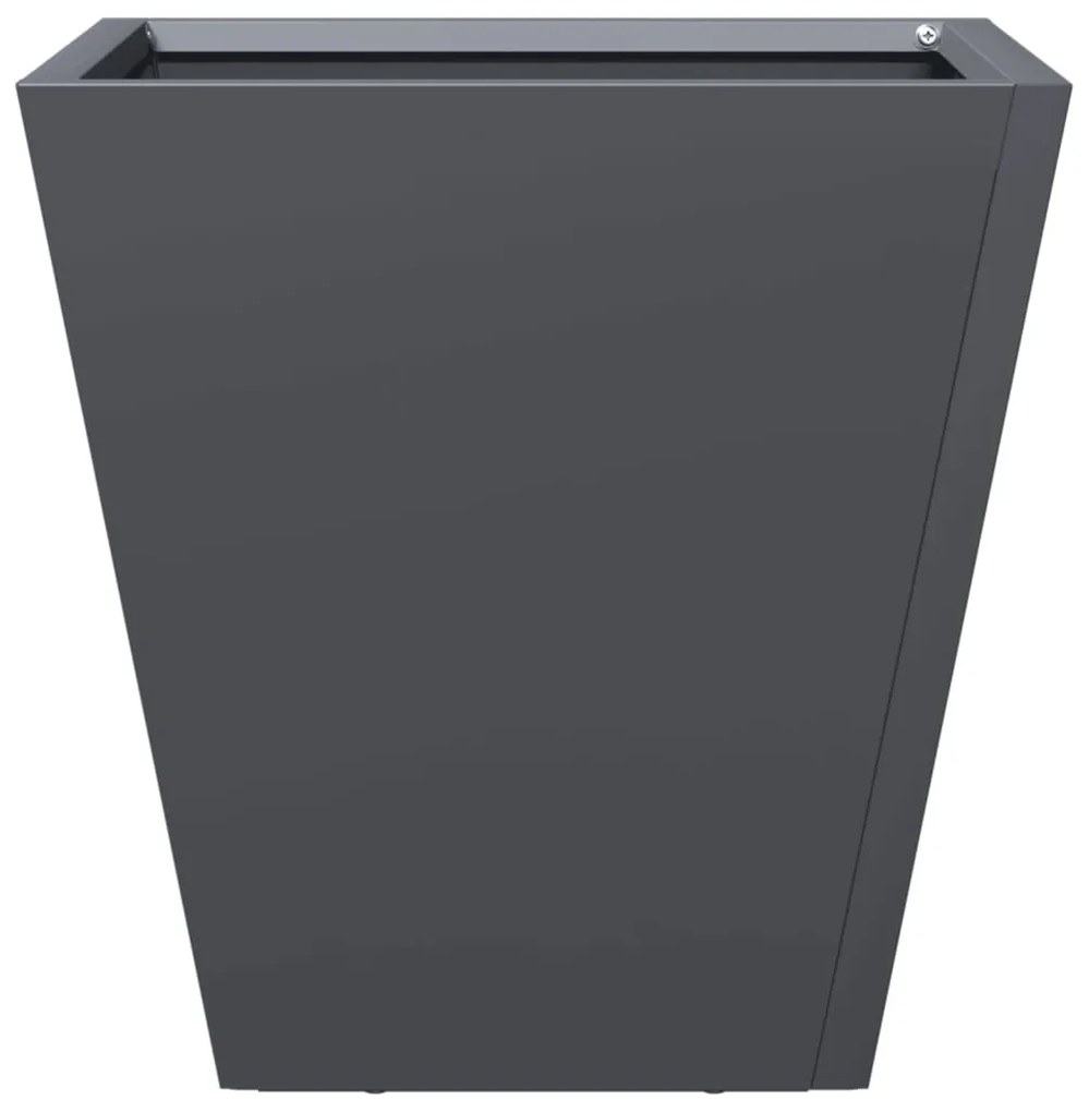 2 db antracitszürke acél kerti növénytartó 30 x 30 x 30 cm