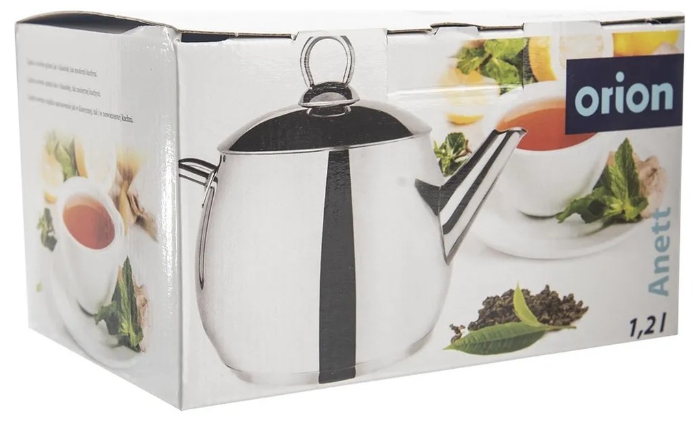 Orion ANETT rozsdamentes acél teáskanna, 1,2 l, S