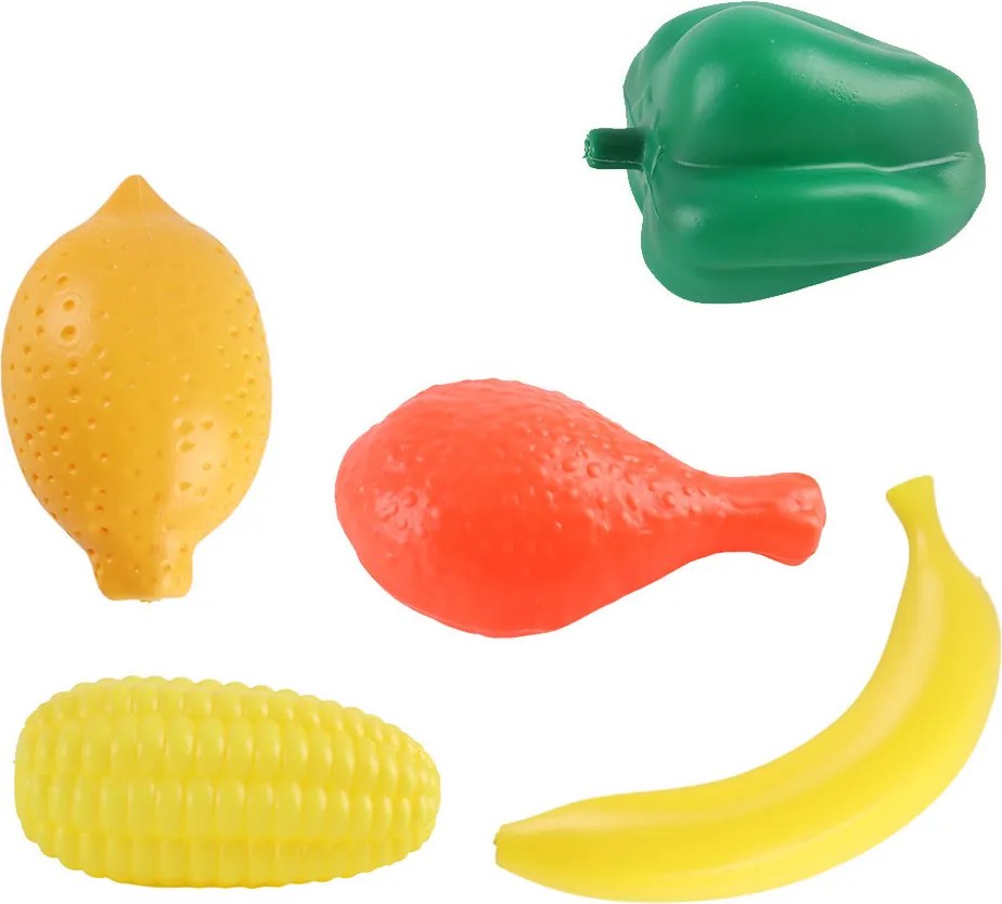 Játék bolti pénztárgép tele bevásárlókocsival, 32 db-os