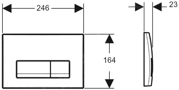 Geberit Delta 50, öblítőgomb, fényes króm, 115.119.21.1