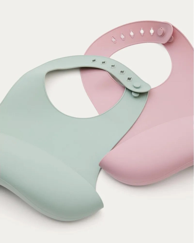 Világos rózsaszín-türkiz előke szett 2 db-os Lili – Kave Home