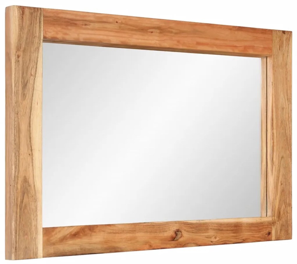 tömör akácfa és üveg tükör 70 x 50 cm