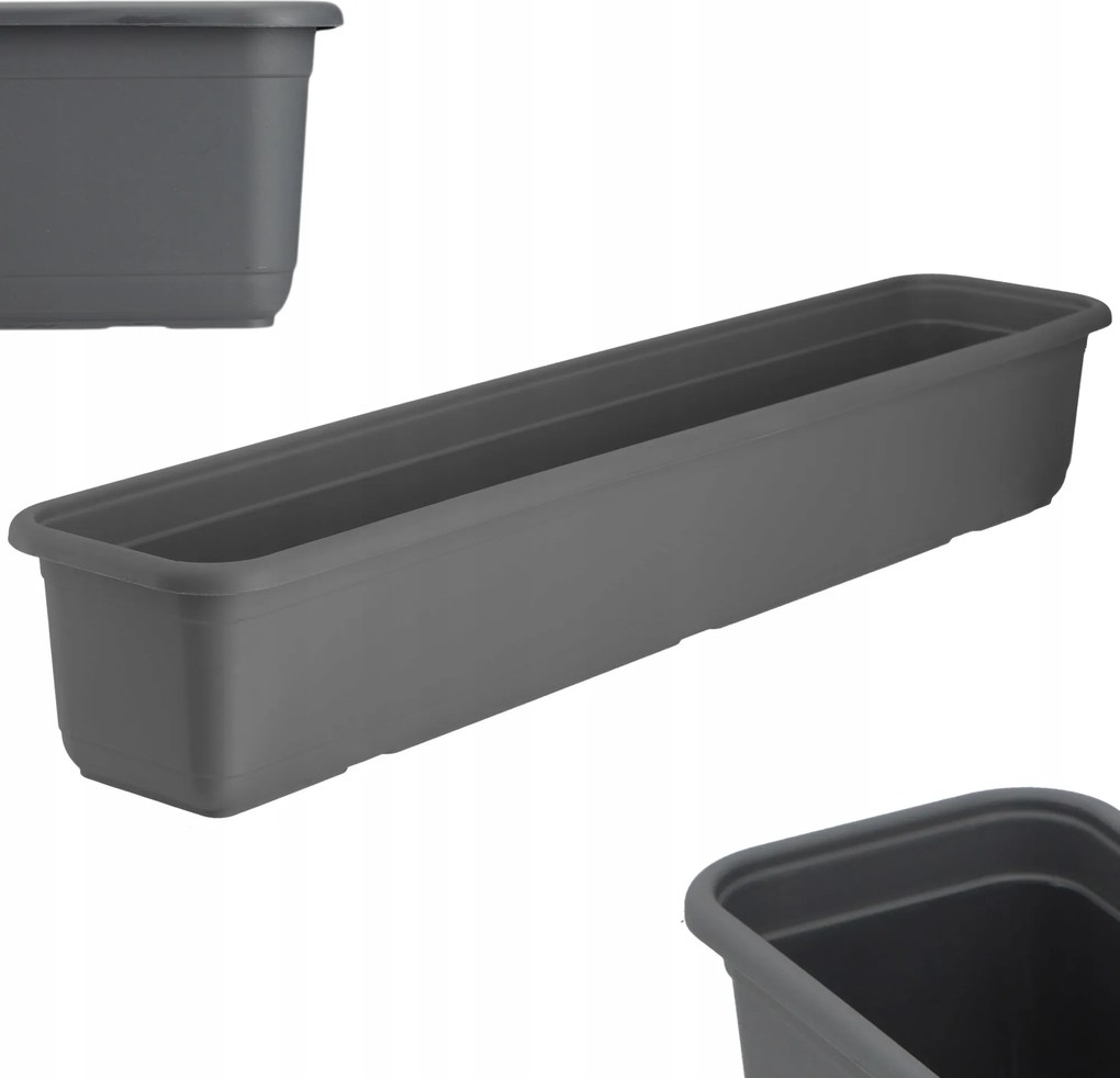 Virágtartó Erkélydoboz 80cm Antracit