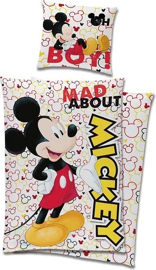 Disney Mickey Mad ágyneműhuzat 140×200cm, 70x90 cm