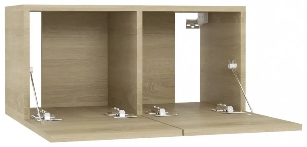 2 db sonoma tölgy függő TV-szekrény 60 x 30 x 30 cm