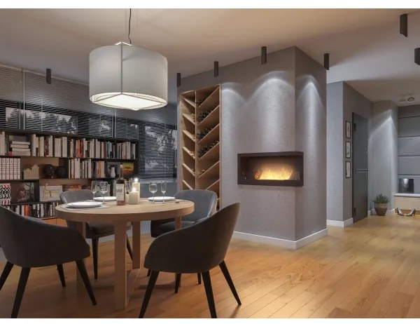 InFire - Sarok BIO kandalló 45x90 cm 3kW fekete