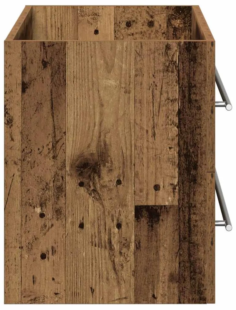 antik fa szerelt fa mosdószekrény 100x38,5x48 cm