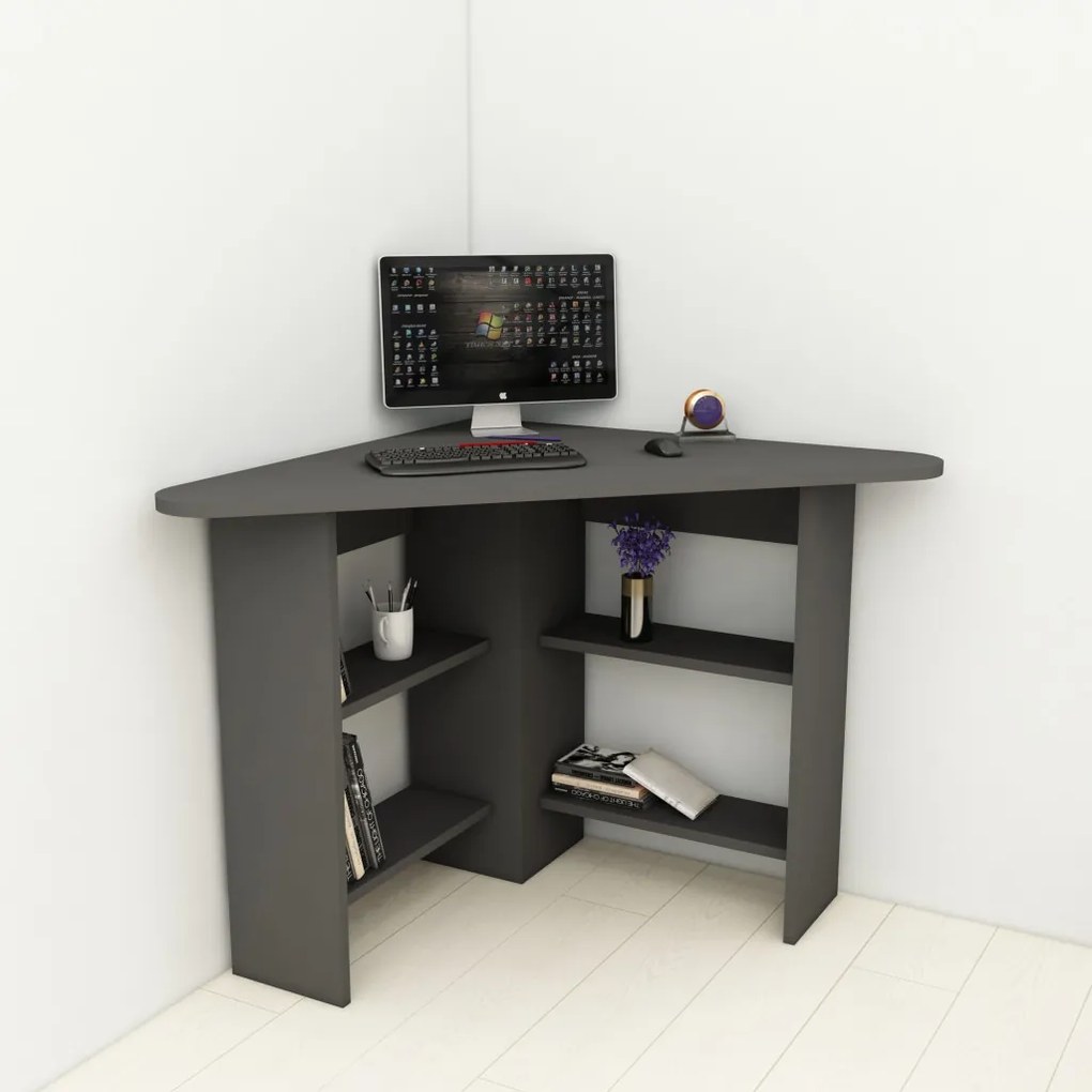Corner íróasztal, antracit, 80 cm