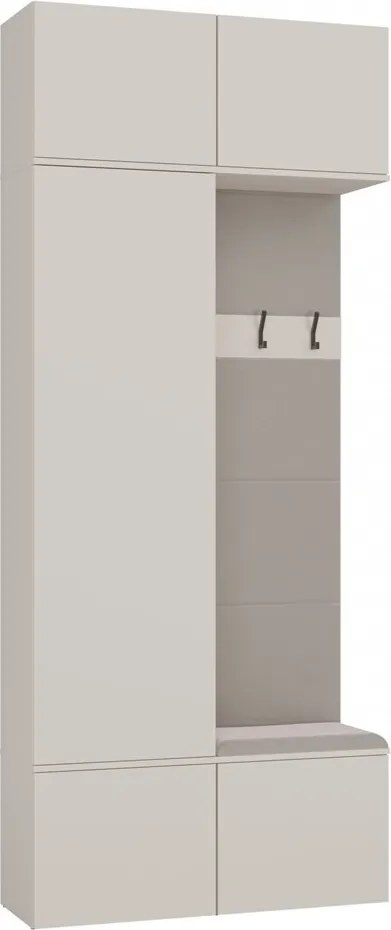 HAGA II 1SZ1W előszobafal, 100x238x35 cm, kasmír
