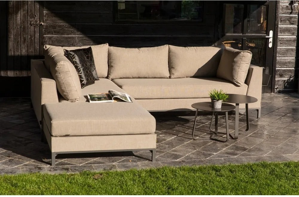 Sicilie bézs kerti kanapé, bal oldali - Exotan
