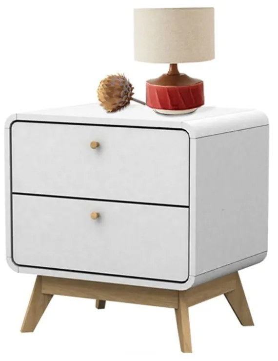 Caitlin fehér éjjeliszekrény - Støraa