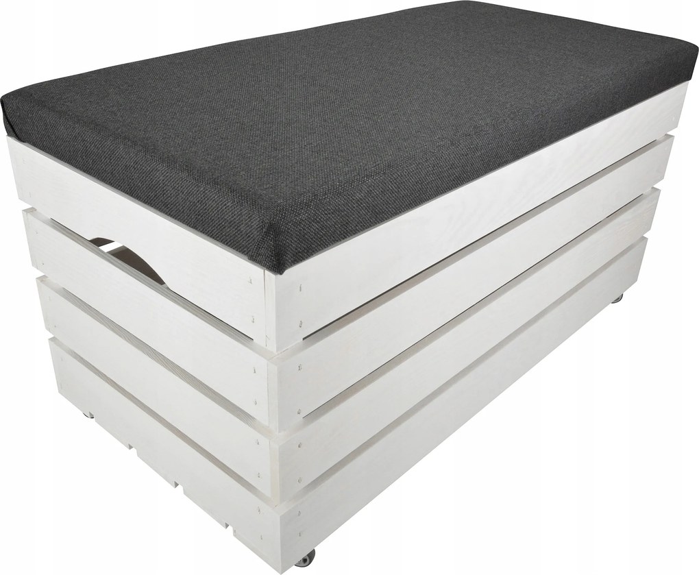 Tároló Puff Fenyő Ülőfelület Tároló Láda