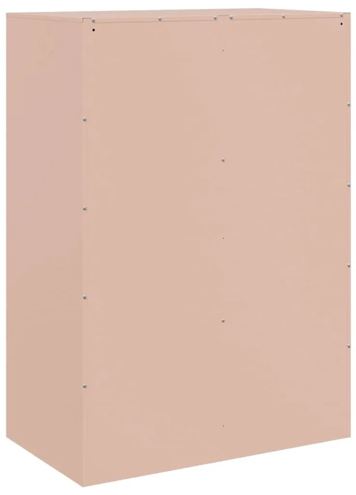 rózsaszín acél magasszekrény 67x39x95 cm