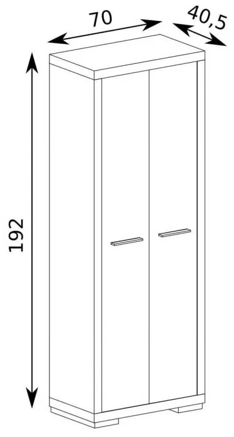 Polcosszekrény Vega 35 (világos santana tölgy). 1055480