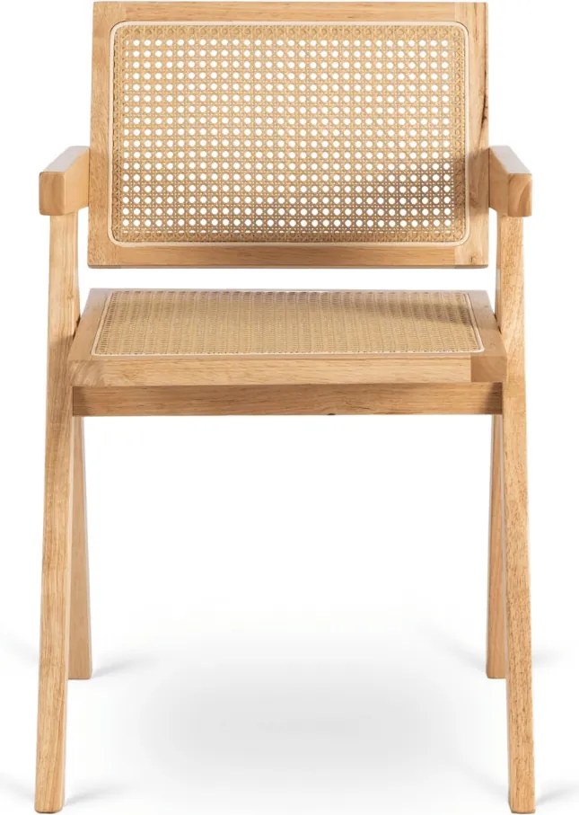 Krzesło MADERA Dąb/Beż Ażurowe