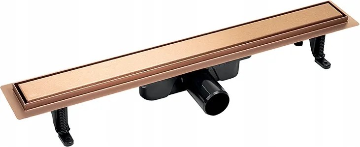 Lineáris Lefolyó 60CM Rozé Arany Kétoldalas Panel Rozsdamentes Acél Laveo