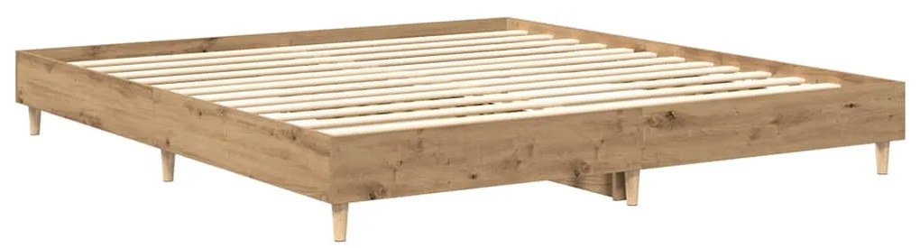 kézműves tölgy szerelt fa ágykeret matrac nélkül 200x200 cm