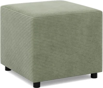 Zeus puff, kordbársony, 50x50, zöld