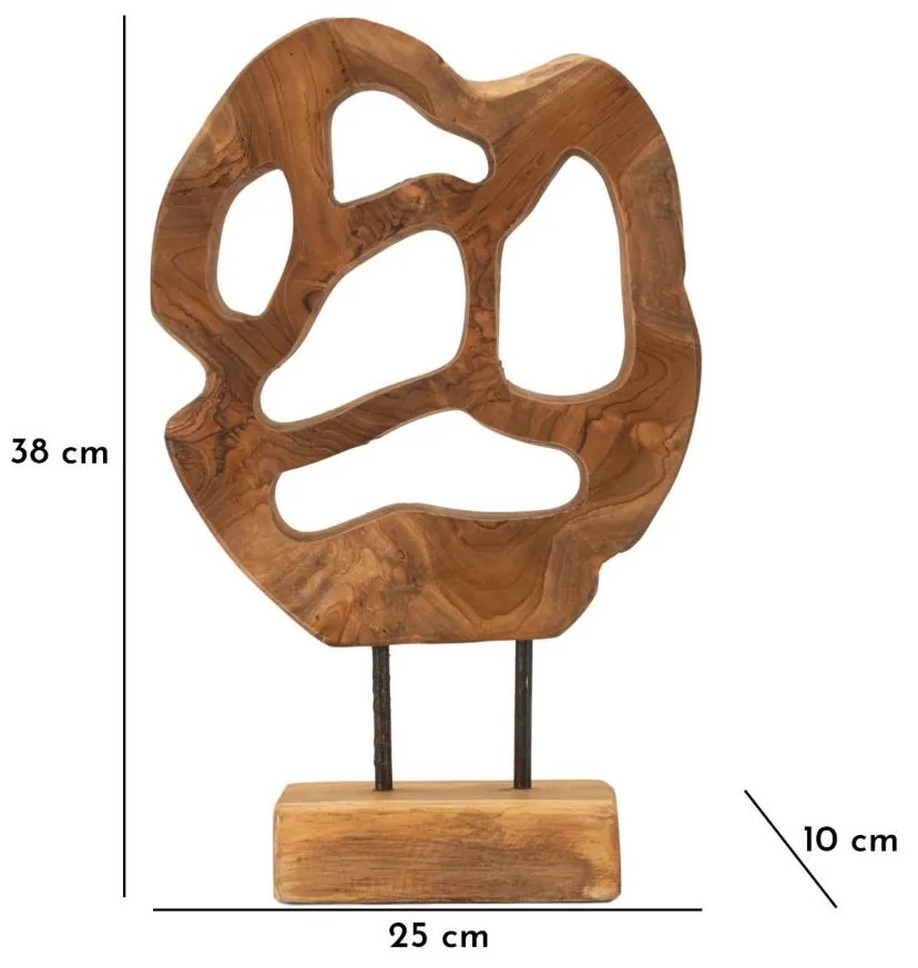 Lubang szobor teak 25x10x38cm