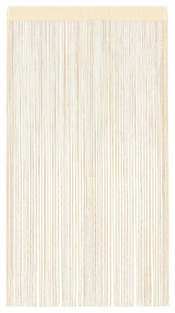 2 db krémszínű zsinórfüggöny 100 x 250 cm