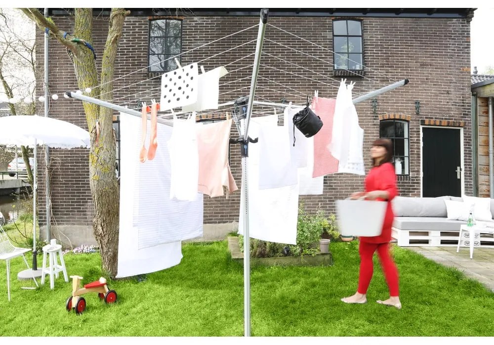 Ezüstszínű kerti ruhaszárító 50 m Lift-o-Matic Advance – Brabantia