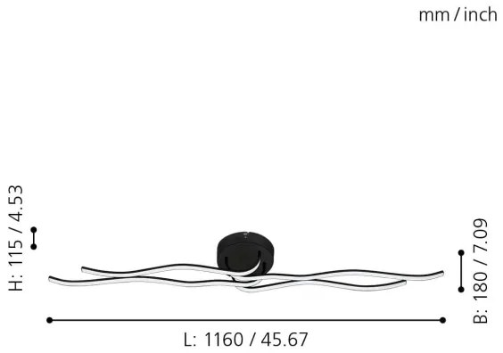 Eglo 99322 - LED Mennyezeti lámpa RONCADE LED/36W/230V